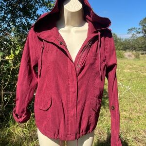 Sweet Wanderer Burgundy Utility Jacket